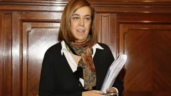 Ángeles Armisén, en el último pleno de la Diputación. 