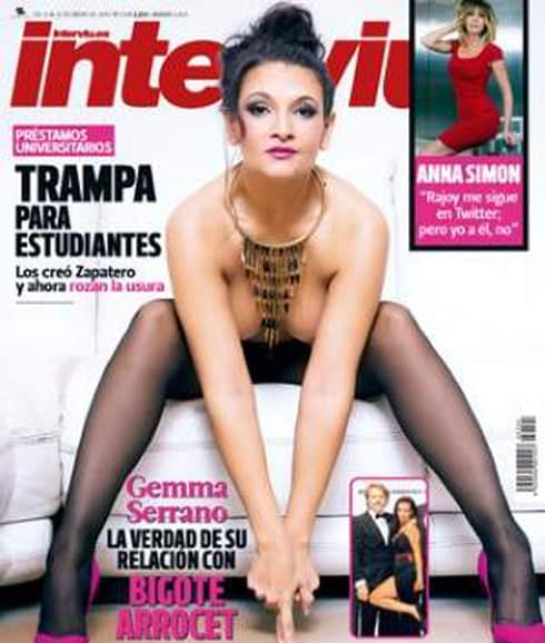 Gemma Serrano, en la portada de 'Interviú'. 