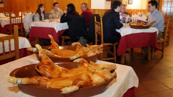 Cochinillos de Procose preparados para ser servidos. 
