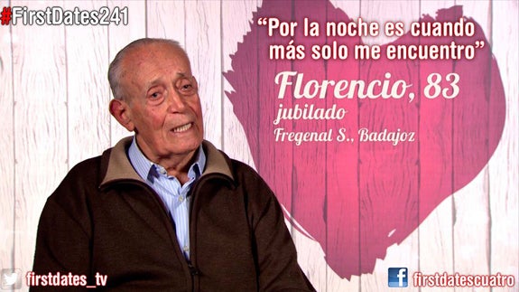 Florencio, durante su presentación a 'First Dates'. 