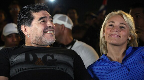 Maradona y Rocío Oliva.  