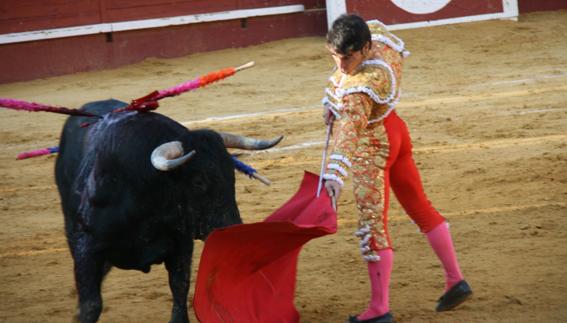 Javier Herrero, en la corrida de toros de las fiestas. M. Rico