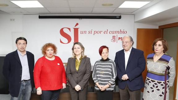 Fernando Pablos, Marta del Pozo, Yolanda Besteiro, Ascensión Iglesias, Enrique Cabero y Elvira Vicente. 