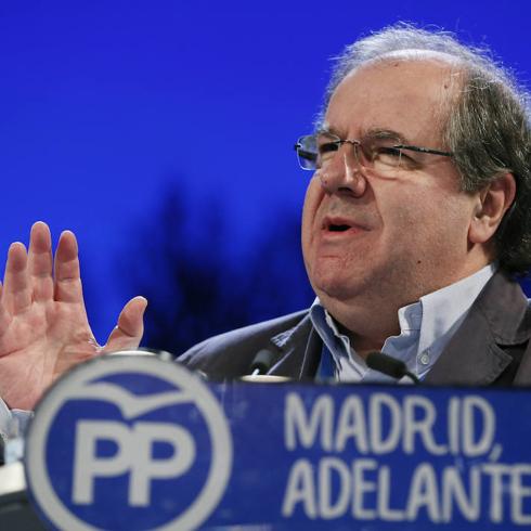 Juan Vicente Herrera esta mañana en el Congreso del Partido Popular de Madrid.