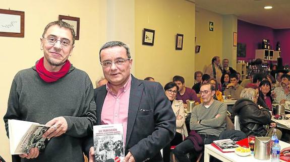 Juan Carlos Monedero y José María Crespo, en el acto.