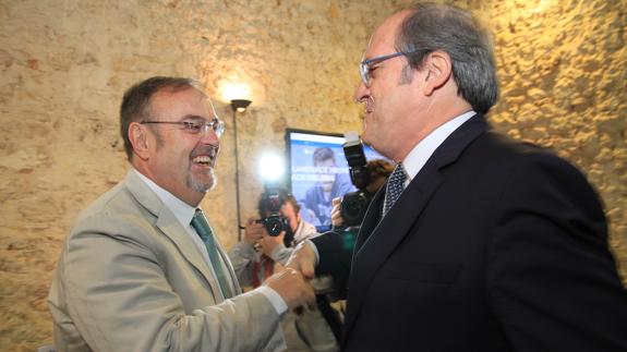 Fernando Rey y Ángel Gabilondo, durante las jornadas.