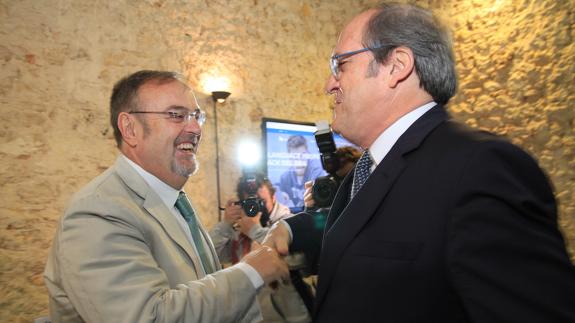 Fernando Rey y Ángel Gabilondo, durante las jornadas.
