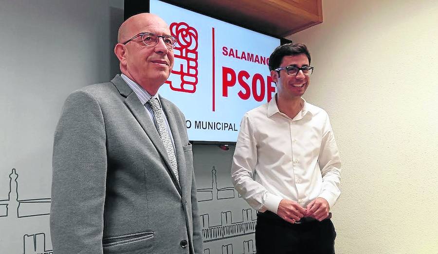 Arturo Ferreras y José Luis Mateos ayer antes de la rueda de prensa. 