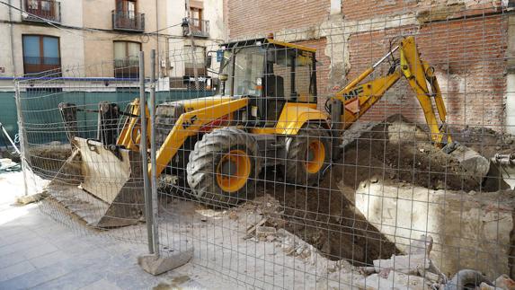 Trabajos en el solar de Juan de Castilla. 