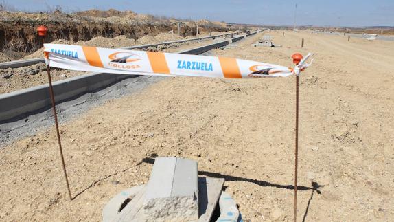 Obras de urbanización de la zona.