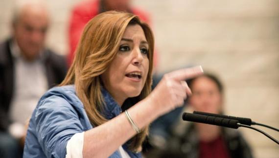 Susana Díaz en un acto público celebrado recientemente en Santander. 