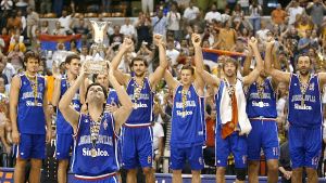 La selección Yugoslavia que ganó el Mundial de Indianápolis, el último gran triunfo de una selección balcánica. / JEFF HAYNES
