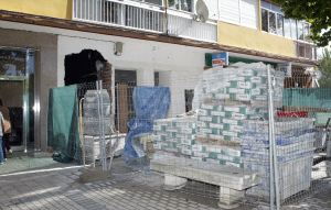 Obras en la antigua discoteca Siete Siete en el barrio de la Rondilla, que se destinará para cuartos trasteros. / CRISTIAN SANZ