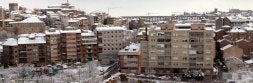 Panorámica de la ciudad cubierta por la nieve y el hielo tomada en la mañana de ayer desde los Altos de la Piedad. / ANTONIO DE TORRE