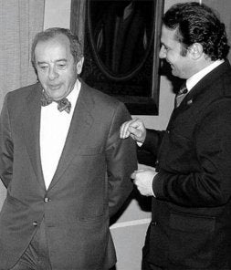Carlos Gila y Pedro Arahuetes, en la reunión del 2004. / R. BLANCO