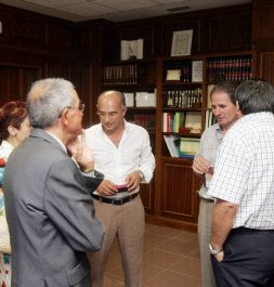 Pernía, Salgado, Isidro, Tola y Puente, en la presentación ./ L. C.