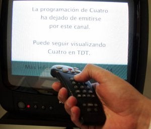 Mensaje de una de las cadenas afectadas por el cambio. / A. DE TORRE