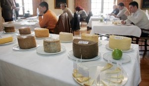 Varias personas participan en una cata de quesos. ::                             LUIS CALLEJA