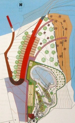 Un plano del proyecto del área recreativa. ::                             A. S.