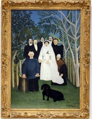 'La boda', cuadro de Rousseau expuesto en Bilbao. ::
ALFREDO ALDAI-EFE