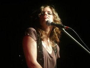 Rebeca Jiménez, durante un concierto en Segovia. :: A. DE TORRE