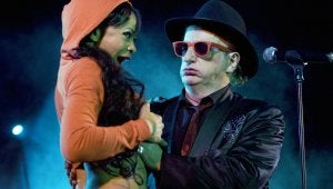 Concierto reciente de La Orquesta Mondragón, en Eibar, con Javier Gurruchaga a la cabeza. ::
IGNACIO PÉREZ