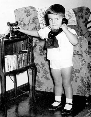 Juan Vicente Herrera, de pequeño en el salón de su casa paterna.