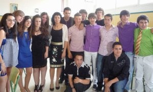 Fiesta de graduación en el instituto