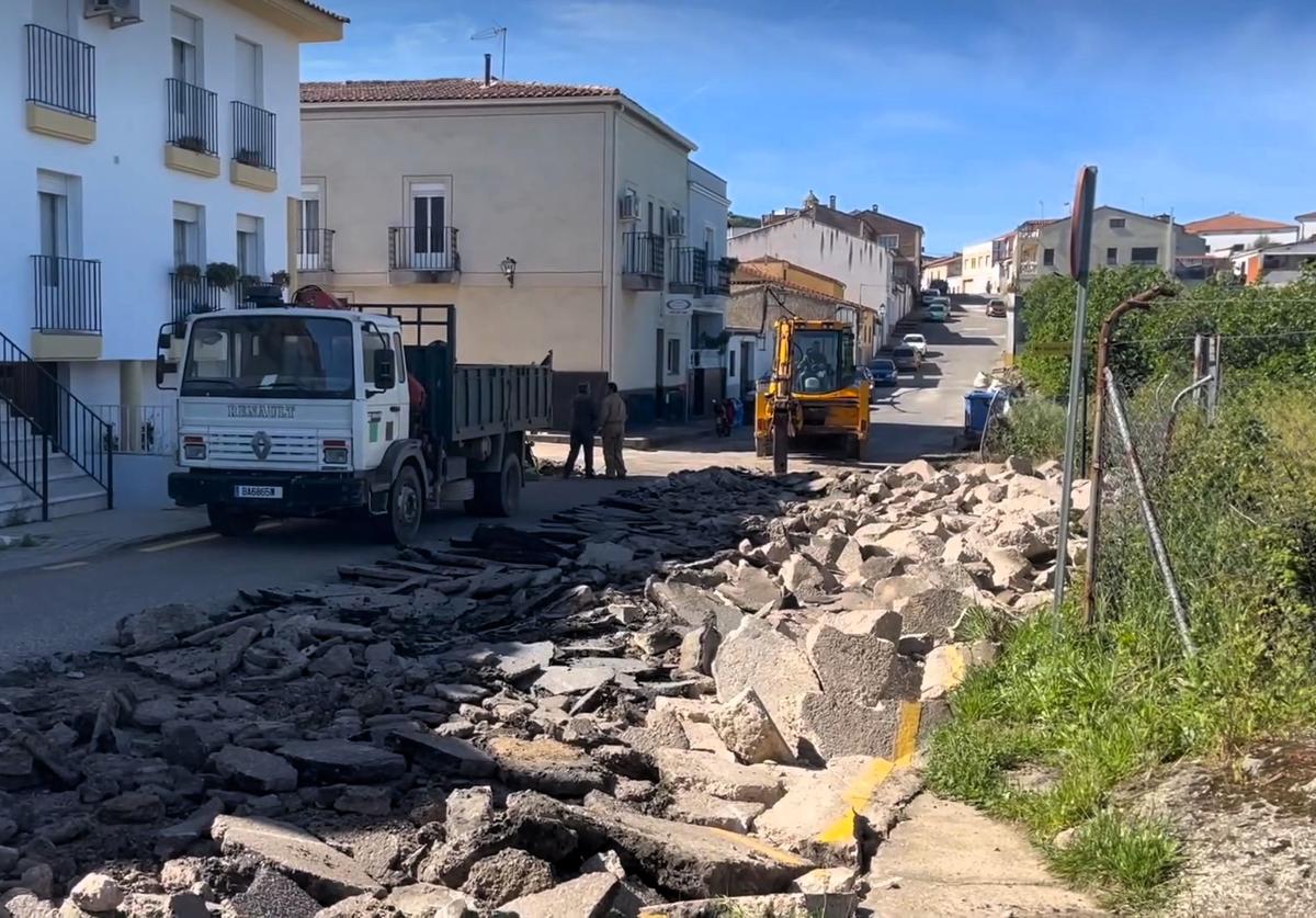 Comienzan las obras de pavimentación de la calle San Andrés