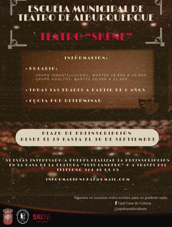 Cartel de inscripciones a la Escuela de Teatro