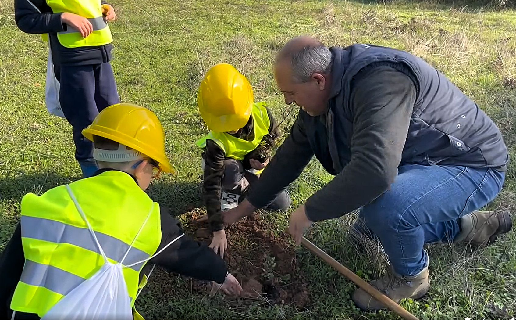 Otro momento de la reforestación