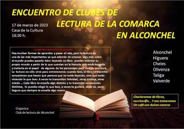 Cartel del evento programado por el Club de Lectura de Alconchel.