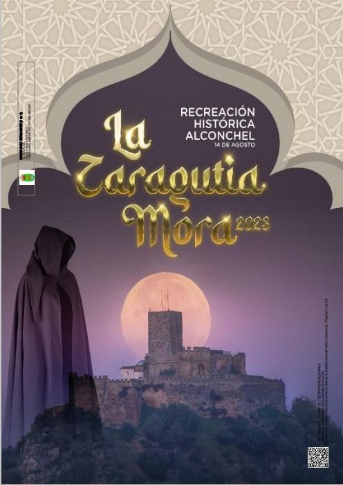 Imagen secundaria 2 - Arriba, el alcalde, junto al diputado provincial de Turismo. Abajo, Begoña Martínez y Manuela González, impulsoras del cuento sobre la Zaragutía Mora, y cartel sobre la fiesta.