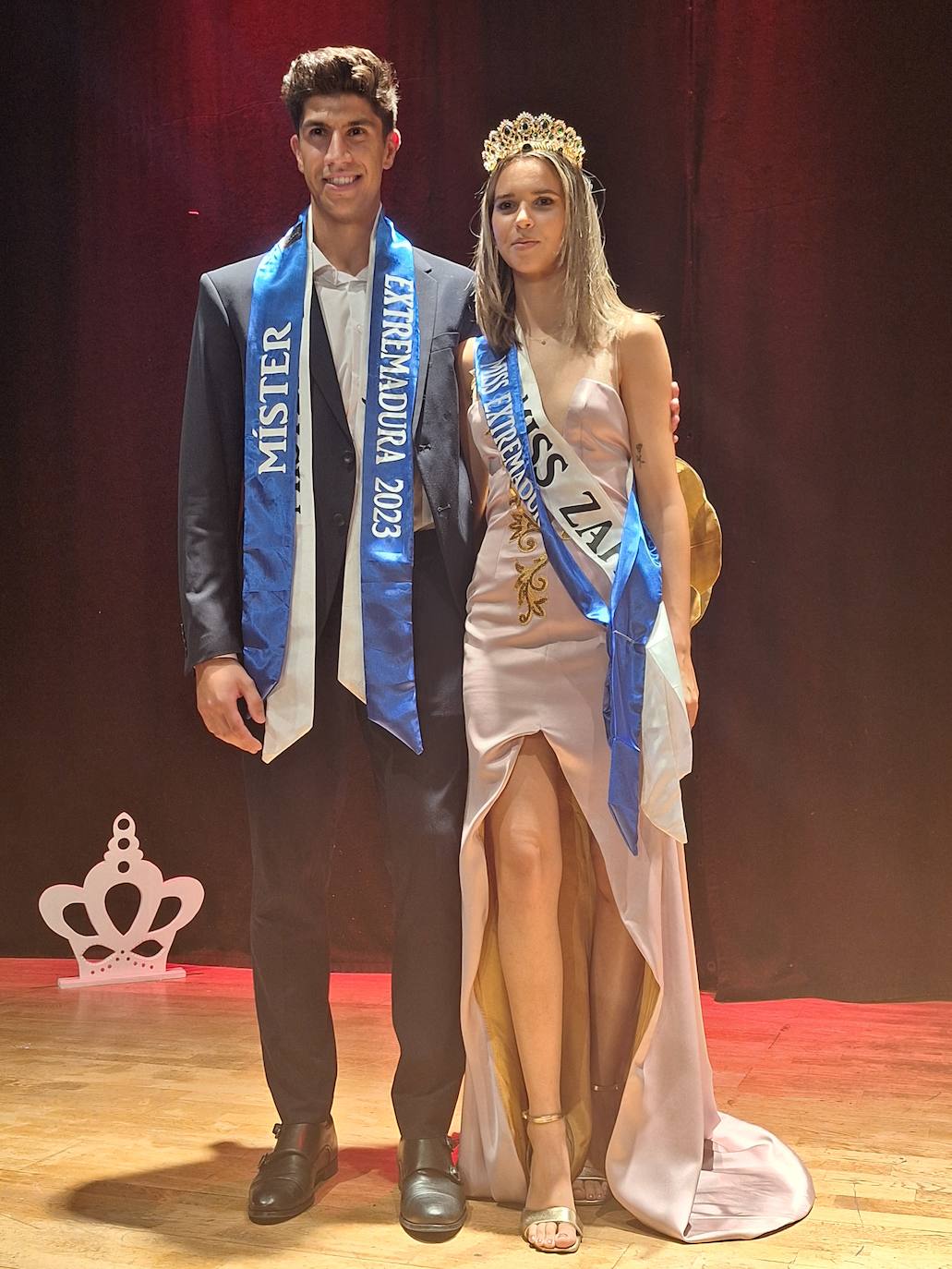 Hugo Barahona y Celia Torvisco, primeros finalistas del certamen Miss y  Míster Extremadura 2023 | Hoy