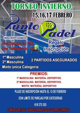 Este fin de semana se celebra el Torneo Invierno de Punto Padel