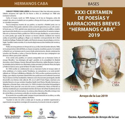 XXXI Certamen de Poesías y Narraciones Breves Hermanos Caba