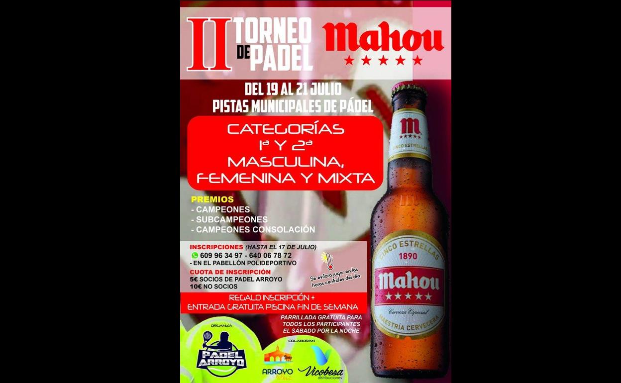 Último día para inscribirse en el II Torneo de Pádel Mahou