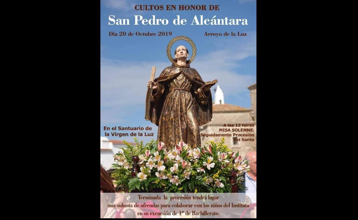 El 20 de octubre se celebran los cultos en honor a San Pedro de Alcántara
