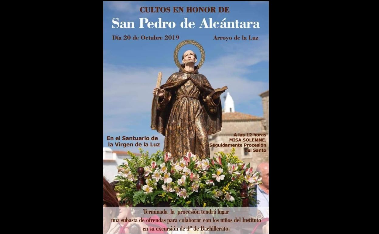 El 20 de octubre se celebran los cultos en honor a San Pedro de Alcántara
