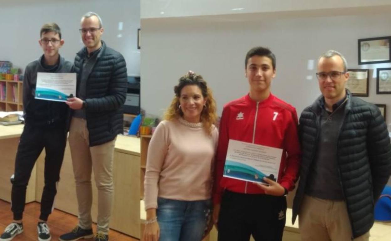 Raúl Lúcas y Antonio Salgado en la entrega de premios del concurso de fotografía. 