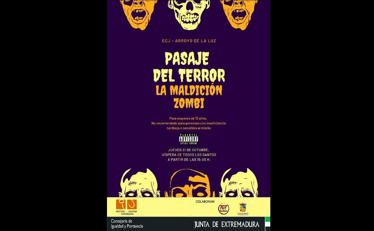 Pasaje del terror 'Maldición Zombie' en el ECJ de Arroyo de la Luz