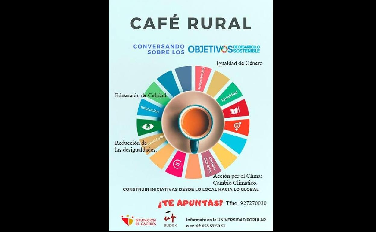 La Universidad Popular de Arroyo de la Luz acoge un Café Rural para tratar algunos de los ODS