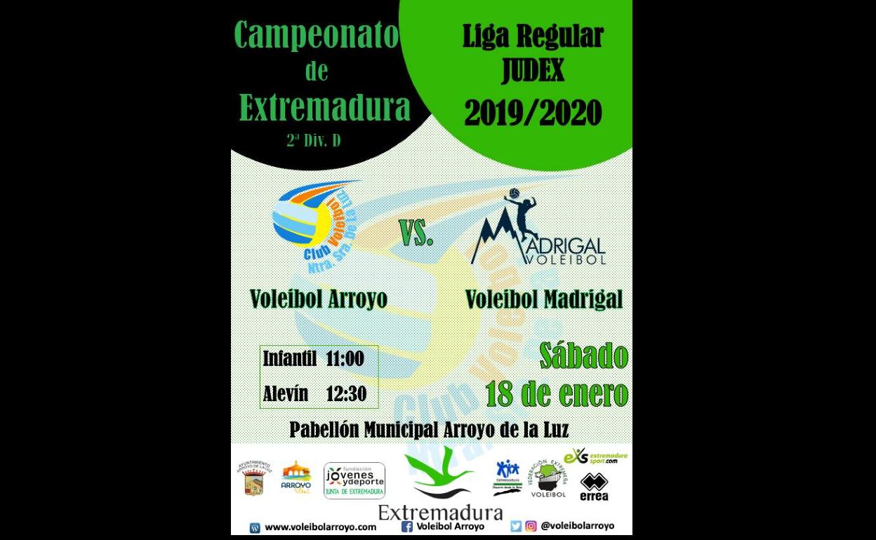 Alevines e infantiles reciben en casa a Voleibol Madrigal