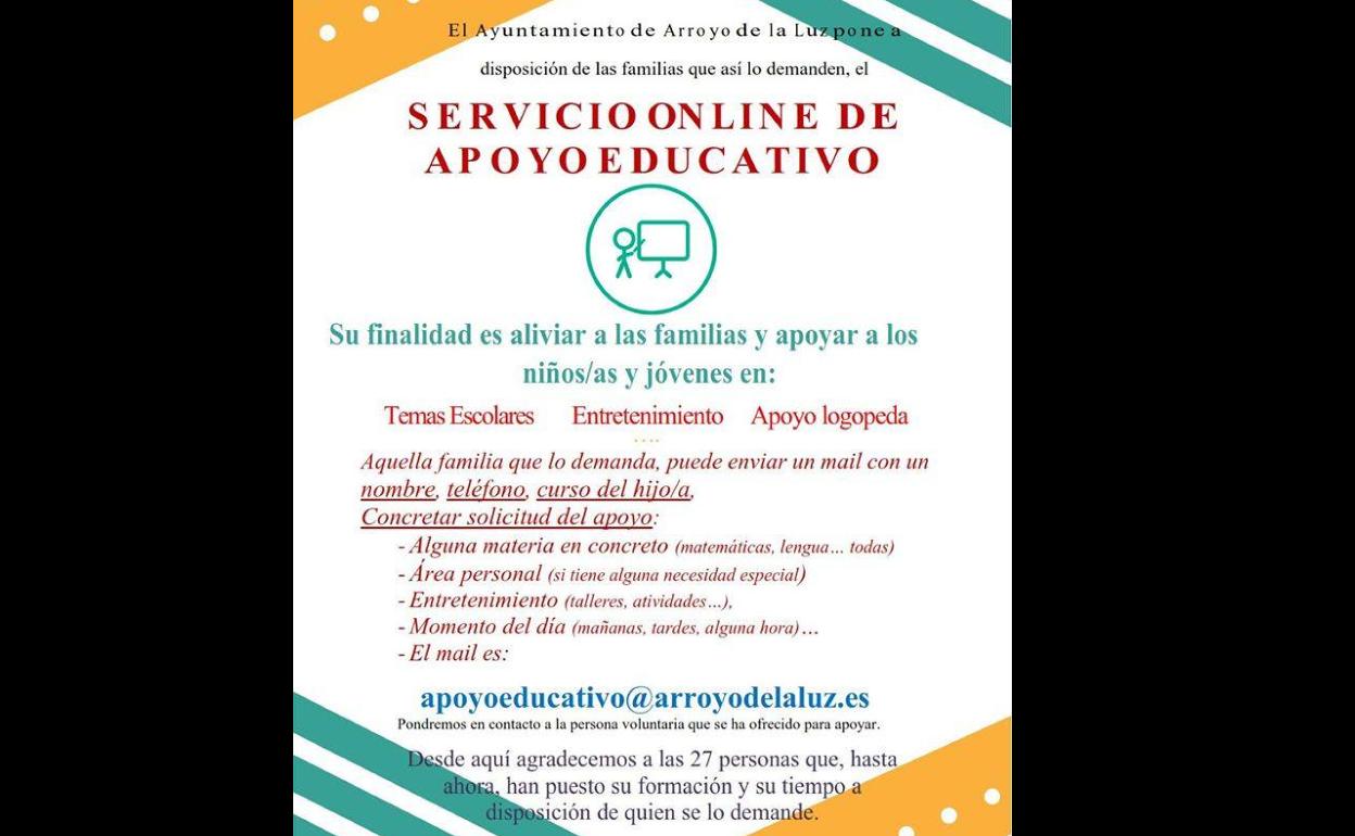 Comienza a funcionar el Servicio Online de Apoyo Educativo en Arroyo de la Luz