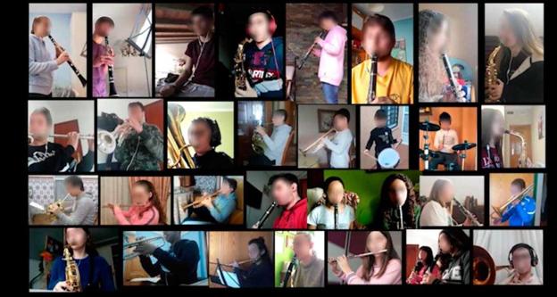 Clase conjunta de la Banda Municipal de Música. 