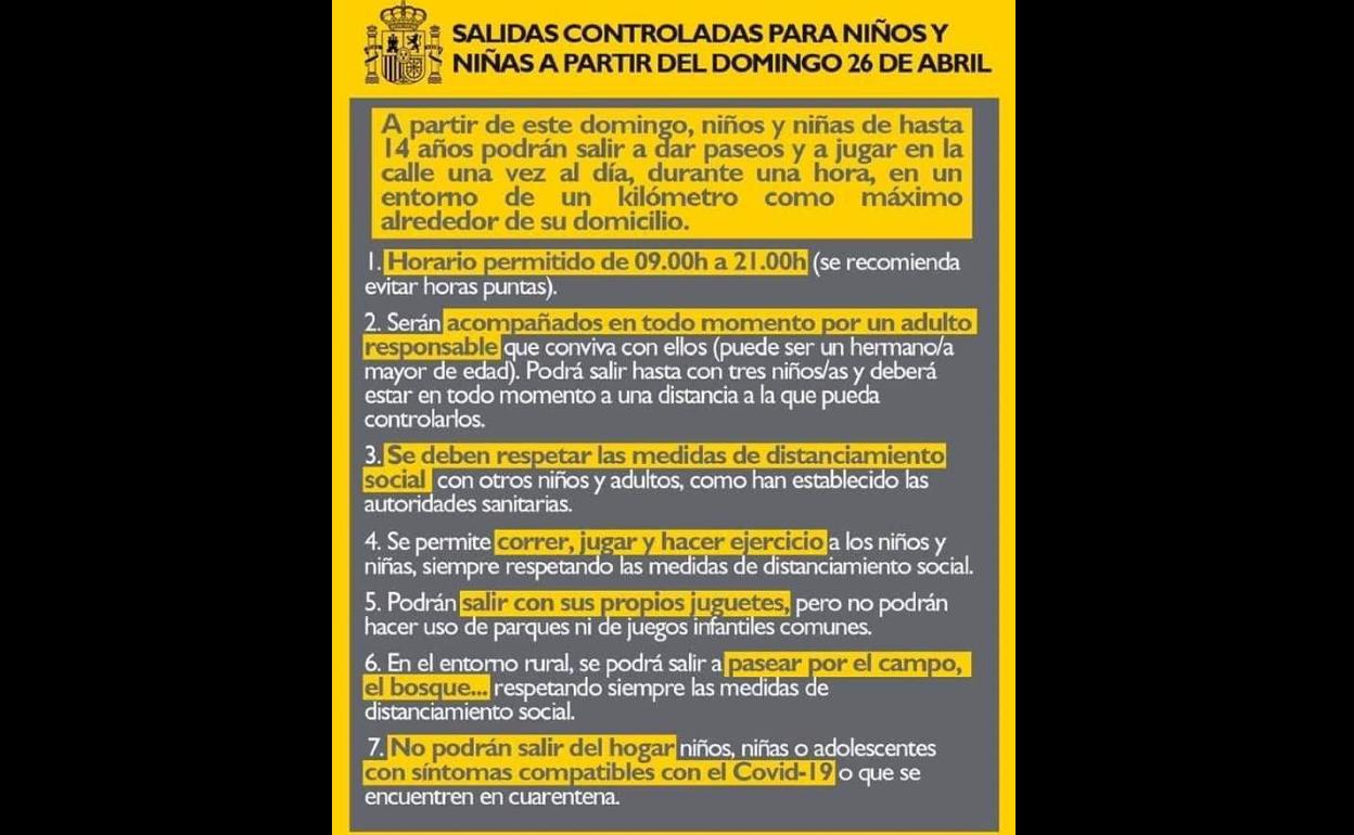 El Ayuntamiento de Arroyo de la Luz informa sobre la próxima salida controlada de los menores de 14 años