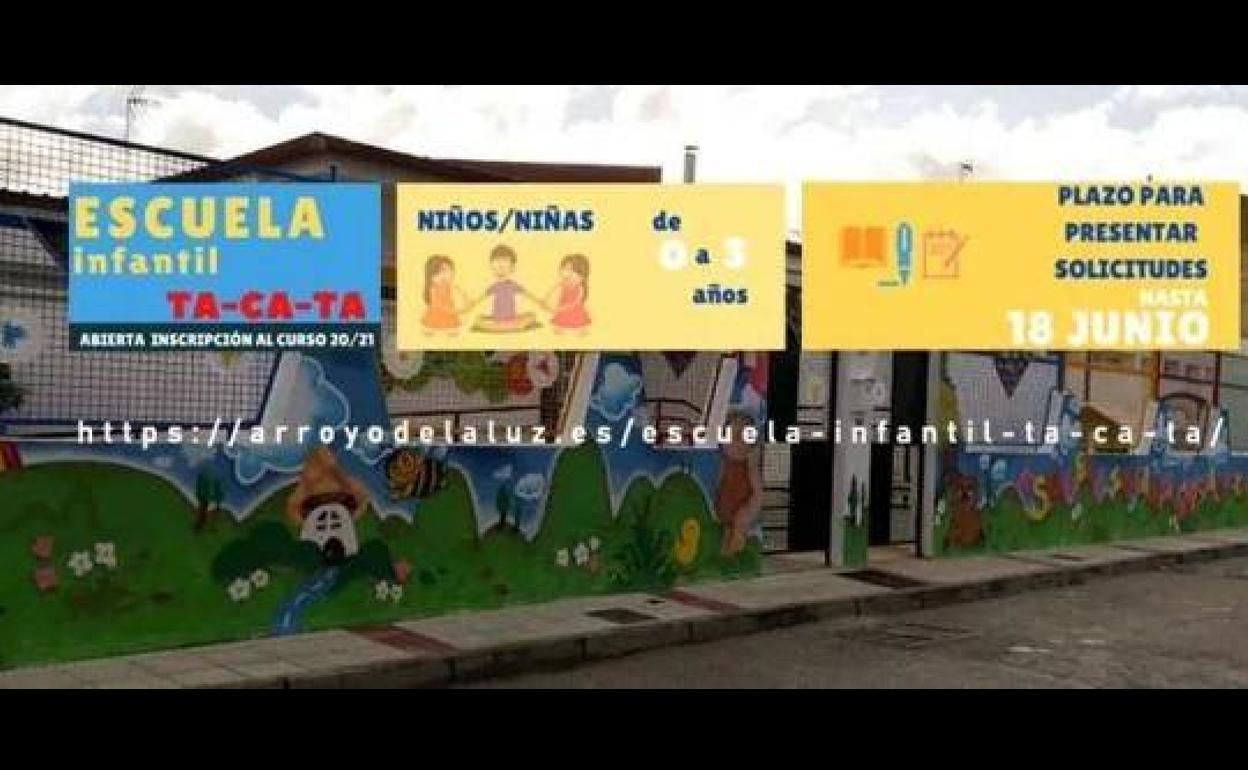 El lunes finaliza el plazo de presentación de documentación para la Escuela Infantil Ta-Ca-Tá