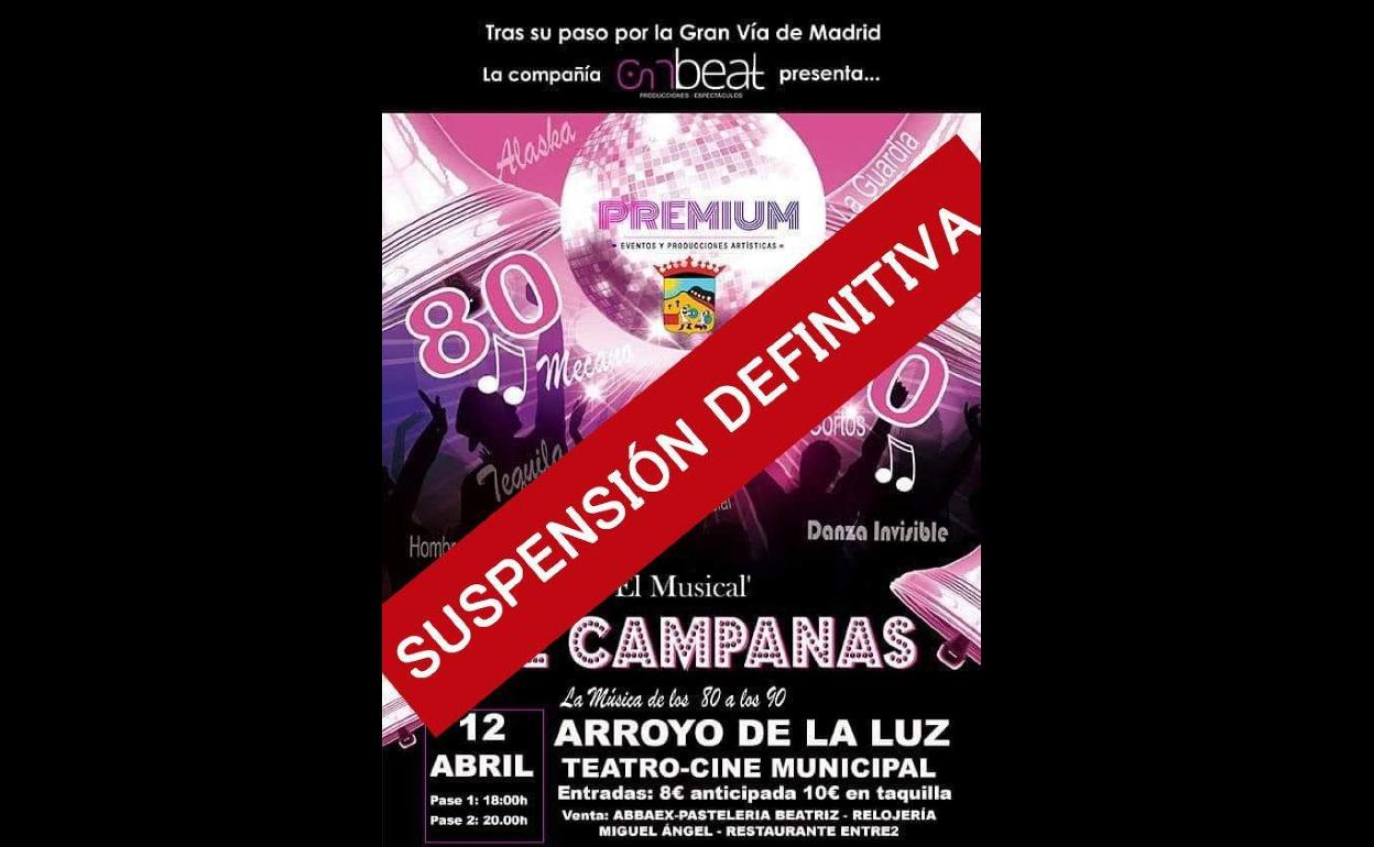 Devolución de las entradas tras la suspensión definitiva del musical 'Mil Campanas'