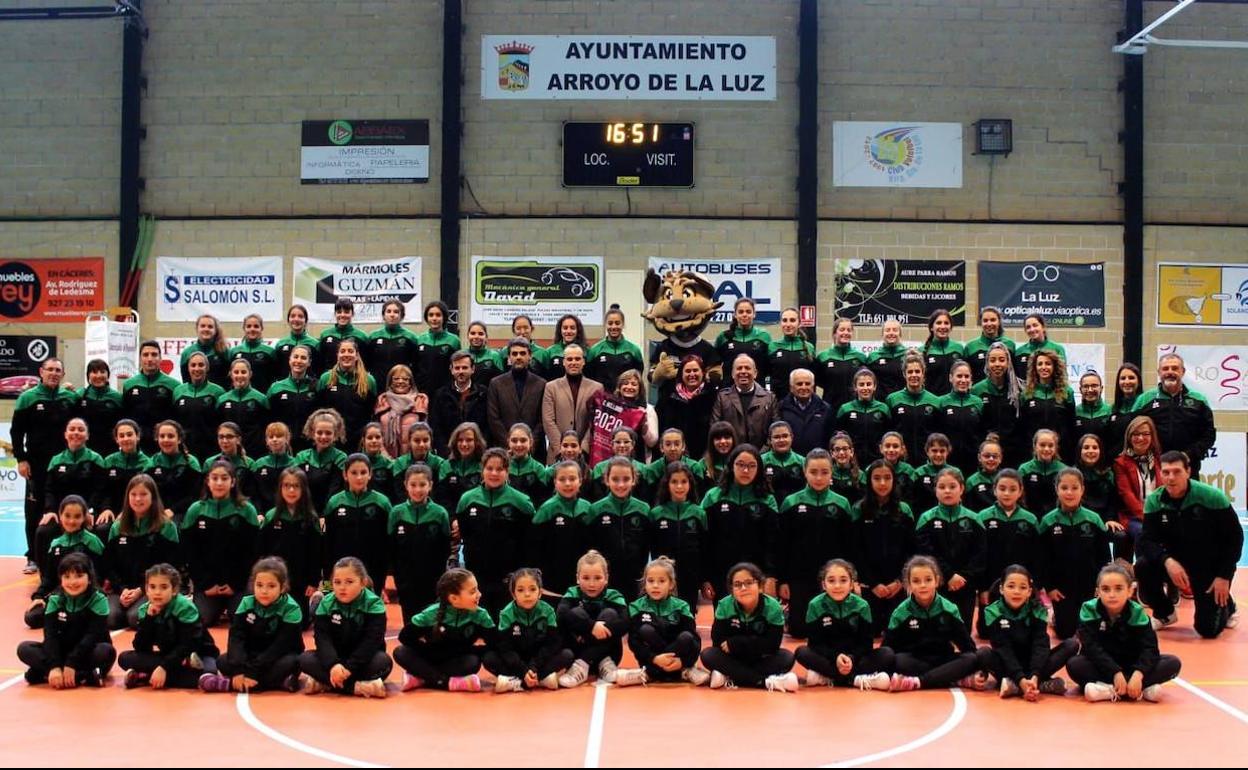 Última presentación, enero de 2020, de los equipos de cantera del Extremadura Arroyo. 