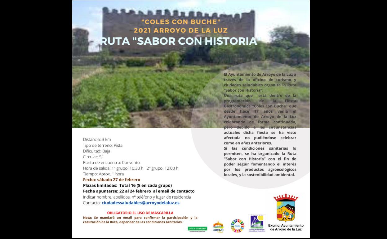 Abierto el plazo para inscribirse en la ruta 'Sabor con historia'